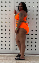 Load image into Gallery viewer, TNT ORANGE TWO PIECE HIGH WAISTED SWIMWEAR