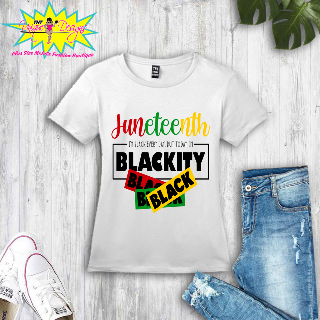 JUNETEENTH BLACK BLACK BLACK TEE
