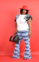 Load image into Gallery viewer, TNT WHITE TWO TONE DENIM TOP