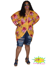 Load image into Gallery viewer, TNT FLORAL SHEER KIMONO TOP