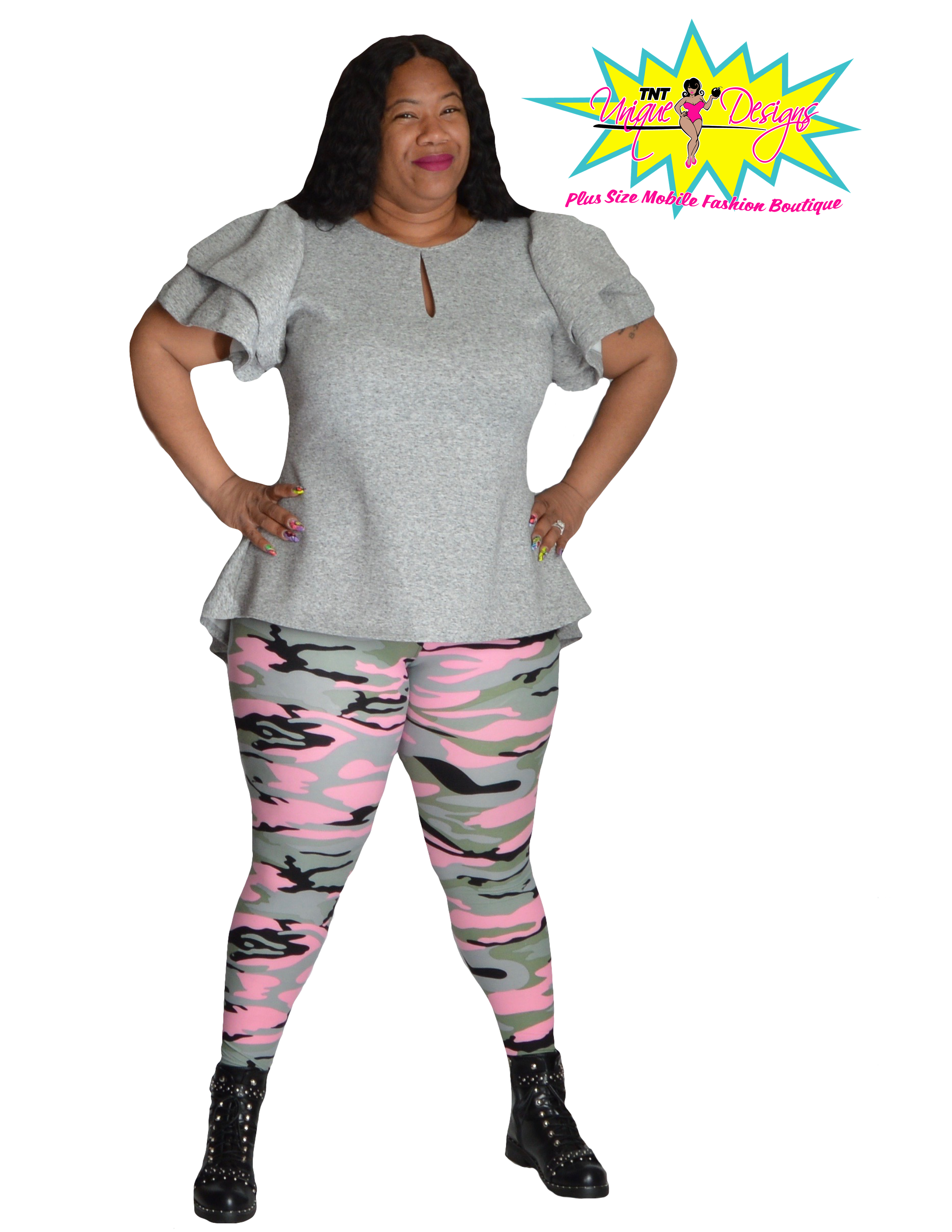 Plus size pink camo 2025 leggings