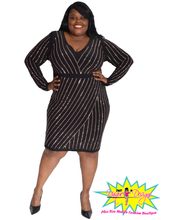 Load image into Gallery viewer, TNT GOLD &amp; BLACK CHIC DRESS
