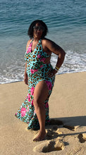 Load image into Gallery viewer, TNT TEAL PRINT 2 PIECE SWIMWEAR