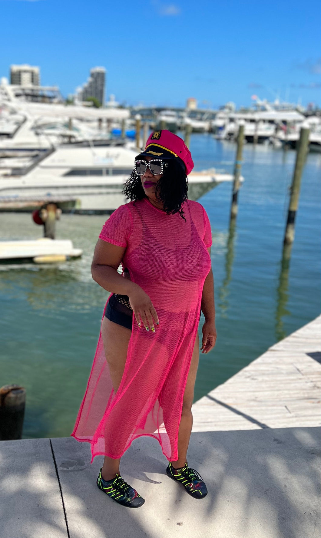PINK SWIM COVER UP