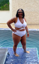 Load image into Gallery viewer, TNT WHITE TWO PIECE HIGH WAISTED SWIMWEAR