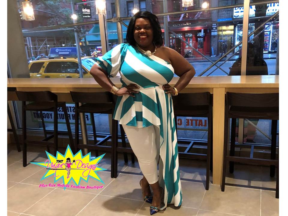 TNT Teal & White High Low Top